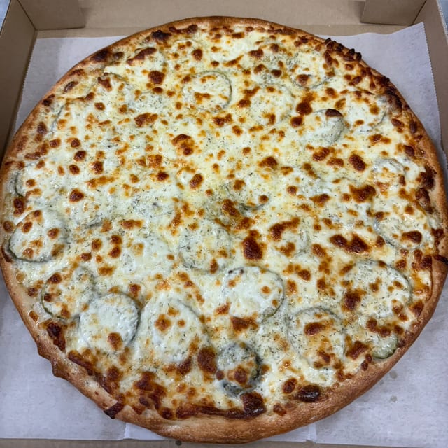 10 cut Pickle Pizza.