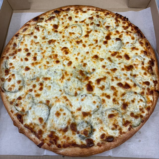 8 cut pickle pizza.