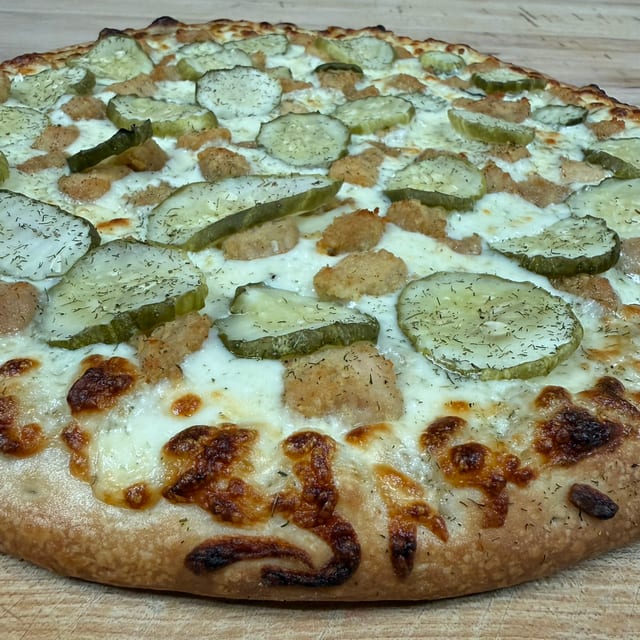 4 Cut Chicken Pickle Pizza.