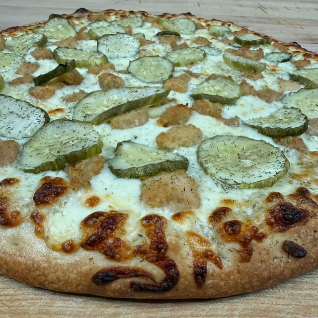 4 Cut Chicken Pickle Pizza.